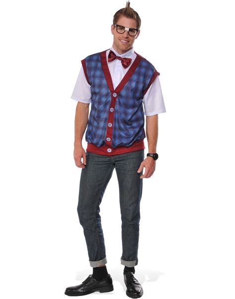 Nerd Male Adult Men School Boy Uniform Halloween Costume-Std - Walmart.com