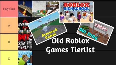 The Official OLD Roblox Games Tierlist (2010-2016) - YouTube