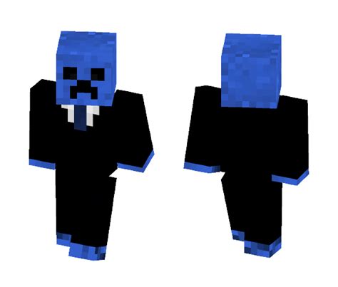 Get Blue creeper Minecraft Skin for Free. SuperMinecraftSkins