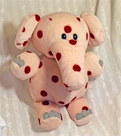 RARE 12" Rudolph Island Misfit Toys Pink Spotted Elephant Plush LOT By ...