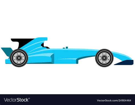 Side view a formula 1 racing car Royalty Free Vector Image