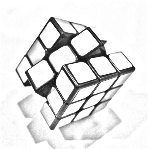 Blank Rubik's Cube Drawing, Rubik's Cube coloring page | Free Printable ...