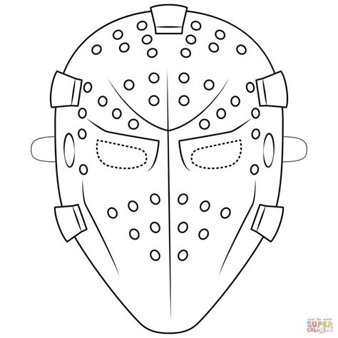 Goalie Mask coloring page | Free Printable Coloring Pages | Cool ...