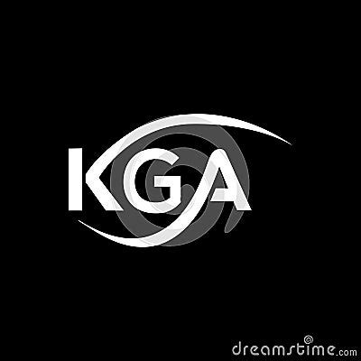 KGA Letter Logo Design On Black Background.KGA Creative Initials Letter ...