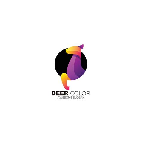 deer icon logo design gradient color template 18749271 Vector Art at ...