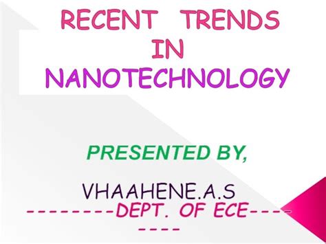 Recent trends in nanotechnology ppt