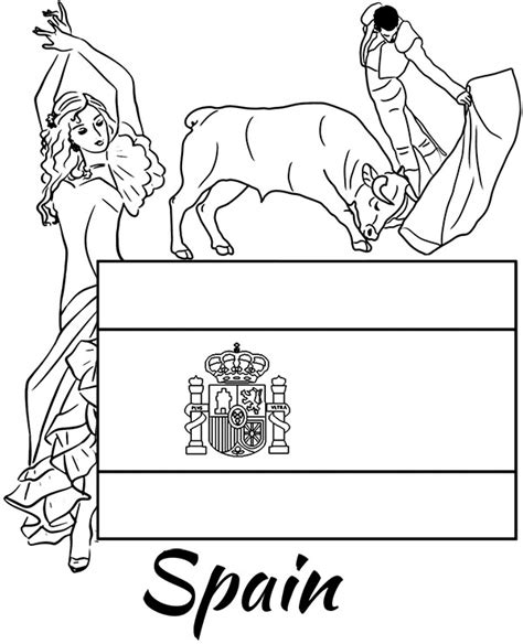 Printable Coloring Spanish Speaking Countries Flags Coloring Pages