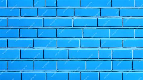 Premium AI Image | Blue Bricks Wall Texture Seamless Background