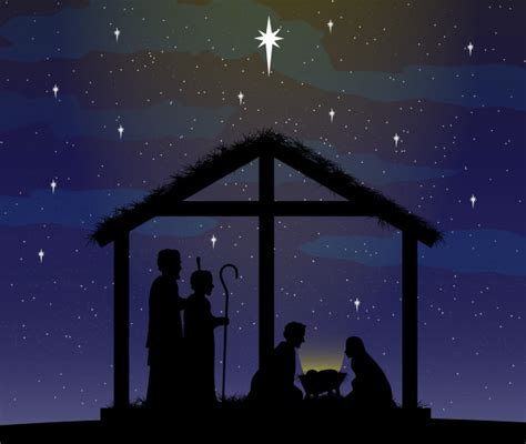 Free Clip Art: Christmas Manger Scene - Ministry Resources / KJV.com