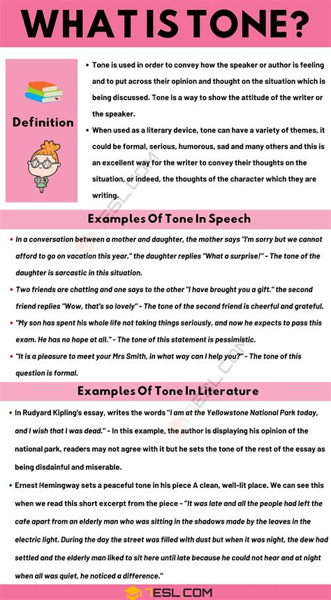 Tone: Definition and Useful Examples of Tone in Speech and Literature ...