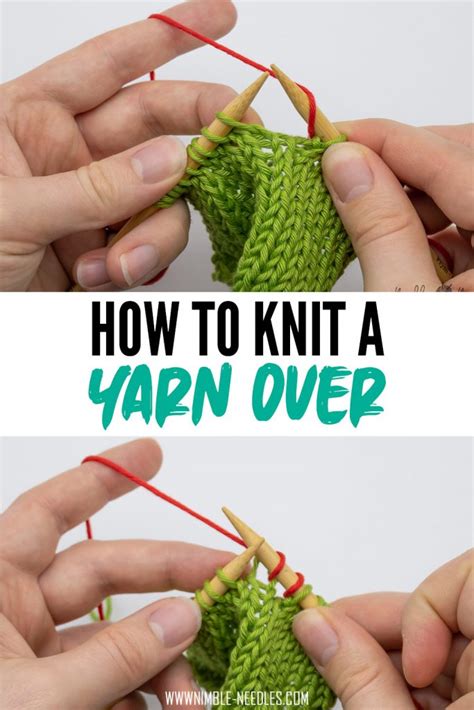 How to yarn over knitwise & purlwise for beginners [easy tutorial]