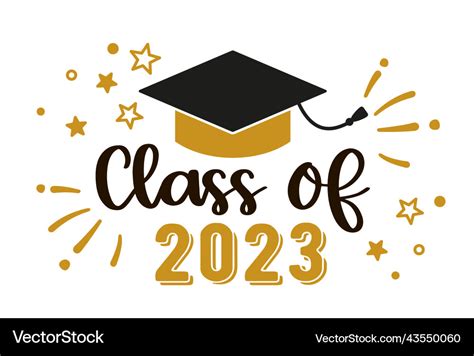 Class of 2023 graduation congratulations Vector Image