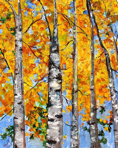 Birch Tree Splendor Painting by Karen Tarlton