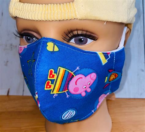 Peppa Pig Mask for Toddler 100% Cotton Face Mask Kids Face | Etsy