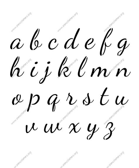 Script Alphabet Lowercase Stencil | ces-cl.edu.br