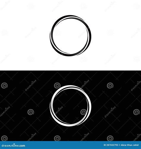 Black and White Circle Vector Logo Stock Vector - Illustration of ...