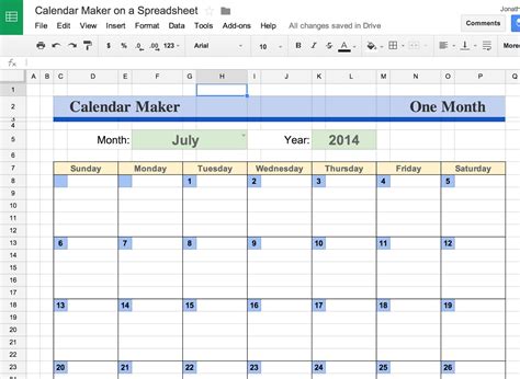 calendar google docs template customize and print - calendar google ...