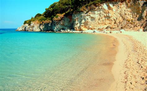 Grecja, Skały, Plaża, Morze, Zakynthos Na Pulpit