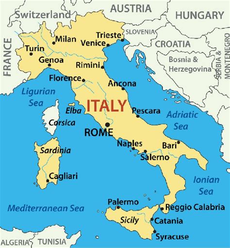 Detailed Map of Italy with major Cities + Places | This is Italy