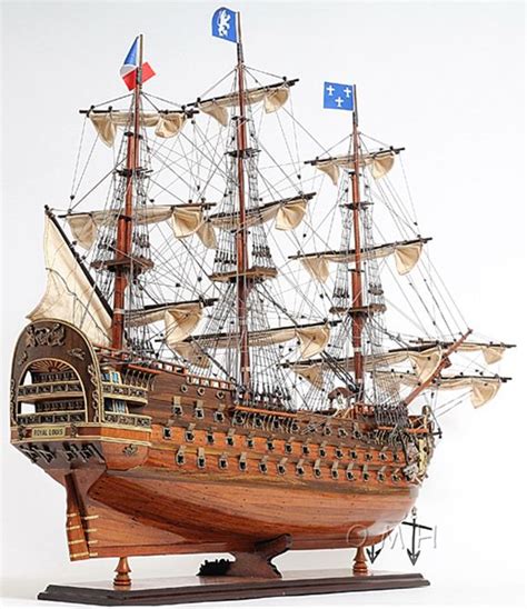 Royal Louis 1779 Wooden Model Tall Ship 37" Sailboat Built Boat | Model ...