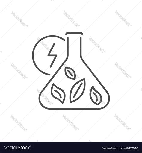 Biomass concept related linear icon Royalty Free Vector