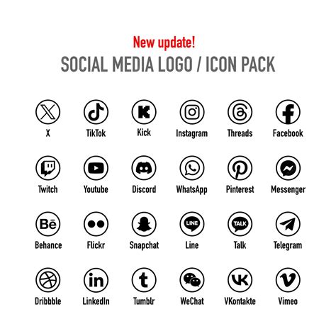 Premium Vector | Social media icon round pack new social media logos ...