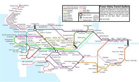 Map of Possible Vancouver/Lower Mainland Rail Transit System if all ...