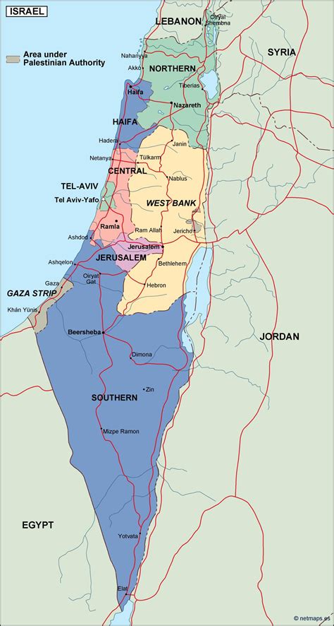 Political Map Of Israel - Map Of Rose Bowl