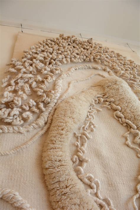 Enormous White Wool Fiber Art from Robert Kidd Studios, c1975 For Sale ...