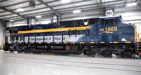 CSX's fifth heritage unit, Chesapeake & Ohio No. 1869, makes its debut ...