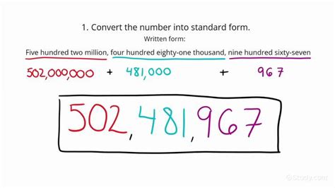 How to Write a Number in Standard Form | Drama | Study.com