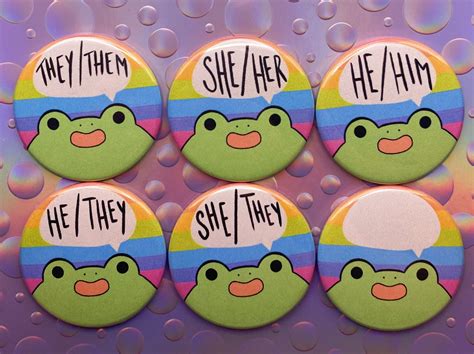 Queer Art Nonbinary Pin Pronoun Pins They Them Pin - Etsy UK