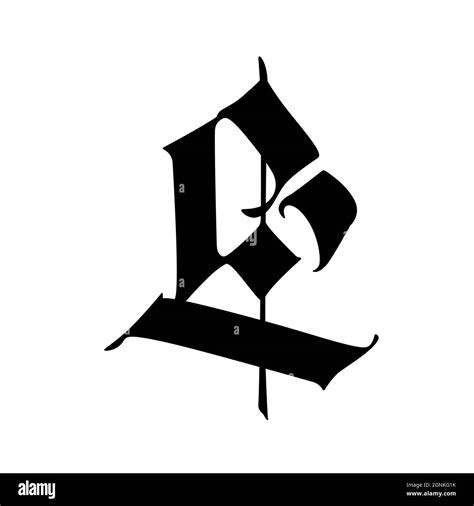 Letter L in the Gothic style. Vector. Alphabet. The symbol is isolated ...