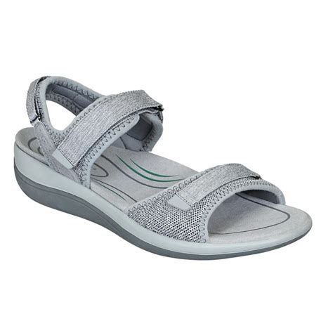 Orthofeet Calypso Gray - Women's Comfort Sandals - Flow Feet Orthopedic ...