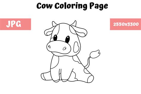 Cute Cow Coloring Pages For Kids