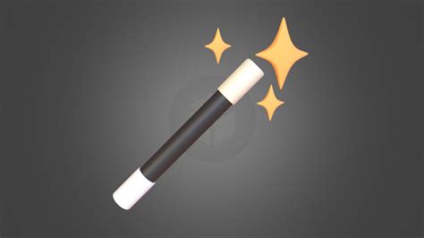 Magic Wand Emoji - Buy Royalty Free 3D model by burakonur99 [16fabd3 ...