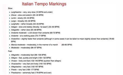 tempo markings - Google Search | Music sequencer, Music theory ...