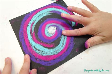 Awesome Galaxy Chalk Pastel Art Project for Kids | Chalk pastel art ...