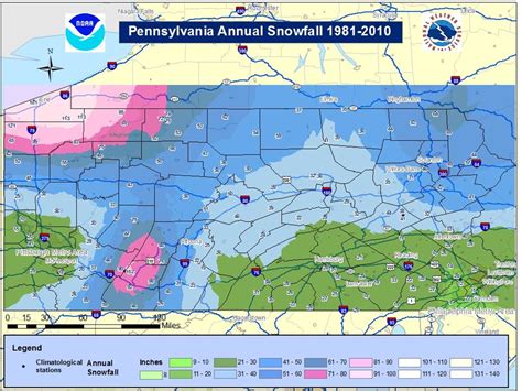 Normal Snowfall in Central PA