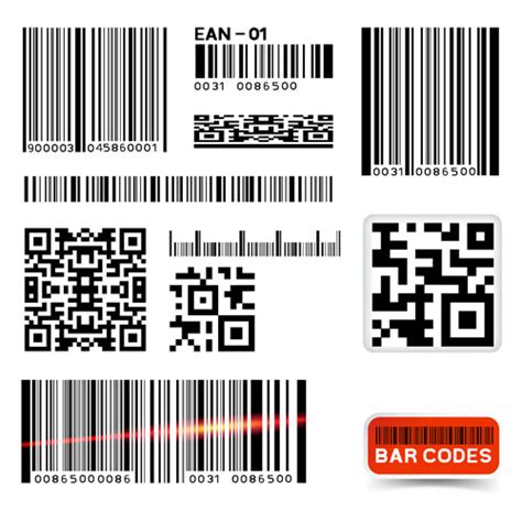 Various types of barcodes vector set 05 free download