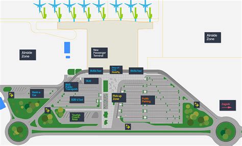 Franjo Tuđman Airport Zagreb - Airport Map