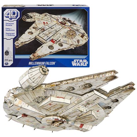 4D Build, Star Wars Millennium Falcon 3D Model Kit 223 Pcs | Star Wars ...