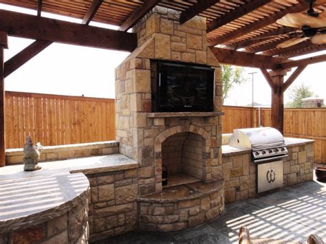 Outdoor Kitchen Designs With Fireplace - Interior Design Styles