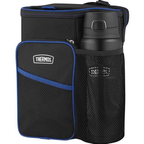 Thermos Lunch Cooler and King Stainless Bottle Combination Set, Black ...