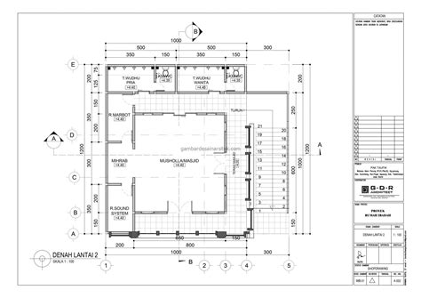 Denah Gambar Desain Masjid 2 Lantai ada Minimarket 4 | Gambar Desain ...