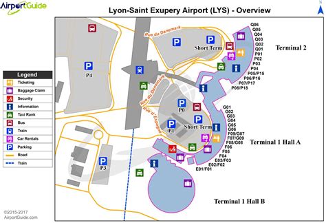 Lyon airport map - Lyon france airport map (Auvergne-Rhône-Alpes - France)