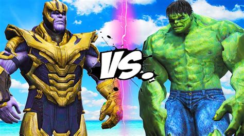 THE INCREDIBLE HULK VS THANOS (ENDGAME) - YouTube