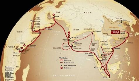 Zheng He map. | Ap world history, China map, Silk road