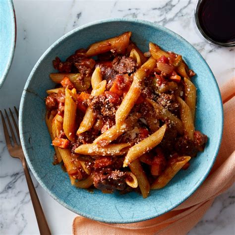 Recipe: Penne Pasta & Beef Bolognese with Pecorino Cheese - Blue Apron