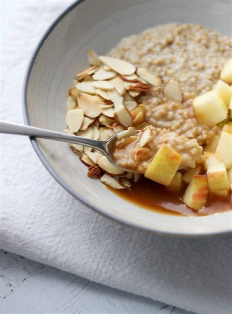 Salted Caramel Apple Oat Porridge | True North Kitchen